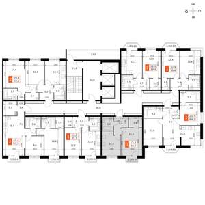 1-к квартира, вторичка, 40м2, 4/19 этаж