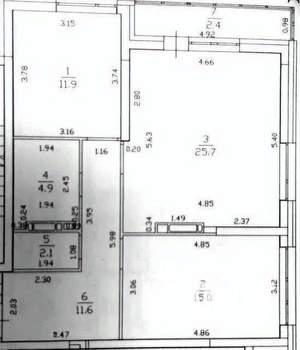 3-к квартира, вторичка, 72м2, 4/25 этаж