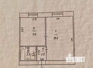 1-к квартира, вторичка, 36м2, 5/9 этаж
