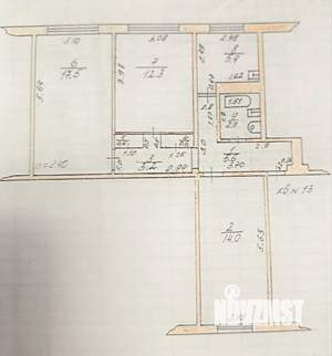 3-к квартира, вторичка, 62м2, 1/5 этаж