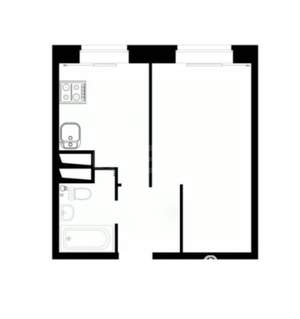 1-к квартира, вторичка, 40м2, 2/9 этаж