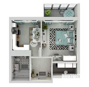 1-к квартира, сданный дом, 37м2, 12/20 этаж