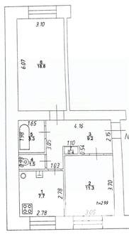 2-к квартира, вторичка, 52м2, 5/5 этаж