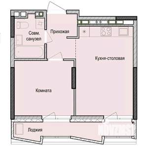 1-к квартира, строящийся дом, 39м2, 2/23 этаж