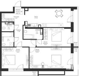 3-к квартира, вторичка, 97м2, 5/24 этаж
