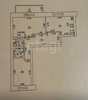 2-к квартира, вторичка, 67м2, 8/9 этаж
