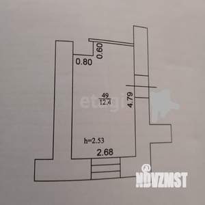 Студия квартира, вторичка, 12м2, 9/9 этаж