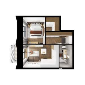 1-к квартира, вторичка, 36м2, 8/10 этаж