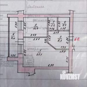 1-к квартира, вторичка, 54м2, 6/10 этаж