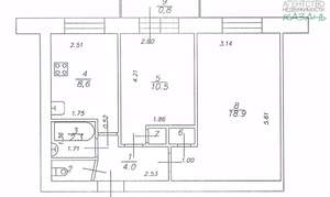 2-к квартира, вторичка, 47м2, 9/9 этаж
