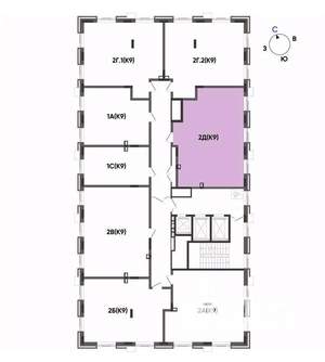 2-к квартира, вторичка, 66м2, 8/22 этаж