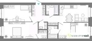 3-к квартира, вторичка, 87м2, 8/10 этаж