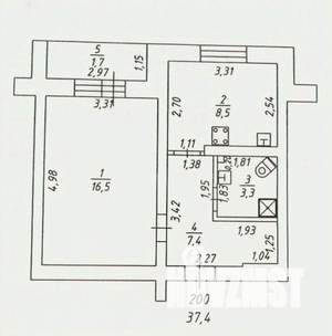 1-к квартира, вторичка, 37м2, 10/11 этаж