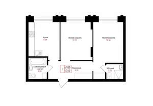 2-к квартира, вторичка, 53м2, 8/25 этаж