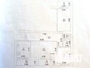 3-к квартира, вторичка, 69м2, 2/9 этаж