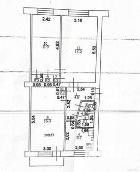 3-к квартира, вторичка, 63м2, 5/5 этаж
