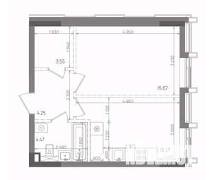 1-к квартира, вторичка, 41м2, 10/22 этаж