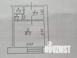 Студия квартира, вторичка, 13м2, 2/5 этаж