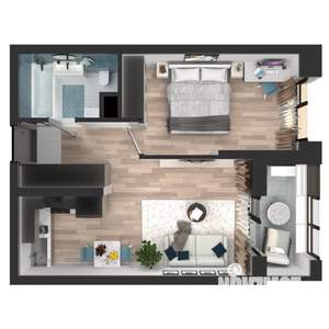 1-к квартира, вторичка, 43м2, 6/23 этаж