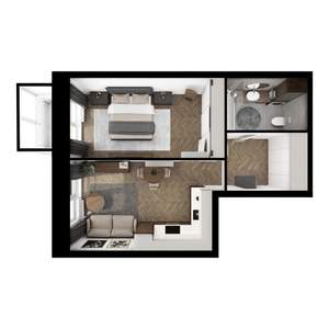 1-к квартира, вторичка, 45м2, 9/17 этаж