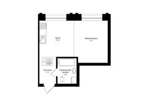 1-к квартира, вторичка, 30м2, 3/25 этаж