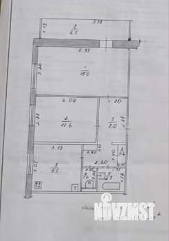 2-к квартира, вторичка, 52м2, 2/9 этаж
