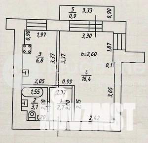 1-к квартира, вторичка, 29м2, 9/9 этаж
