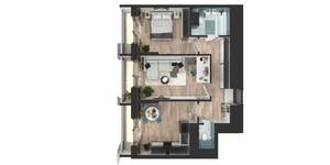 2-к квартира, вторичка, 54м2, 12/24 этаж