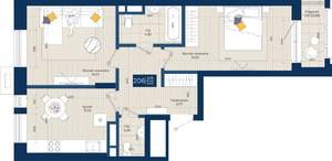 2-к квартира, вторичка, 64м2, 3/9 этаж