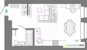 1-к квартира, вторичка, 33м2, 2/10 этаж