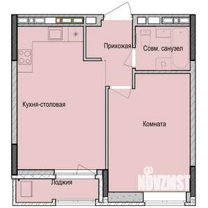 1-к квартира, строящийся дом, 42м2, 10/23 этаж