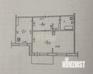 1-к квартира, вторичка, 45м2, 1/9 этаж