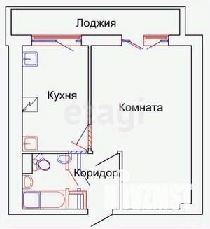 1-к квартира, вторичка, 34м2, 8/10 этаж