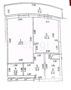 1-к квартира, вторичка, 39м2, 6/19 этаж