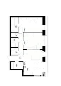 3-к квартира, вторичка, 69м2, 2/4 этаж