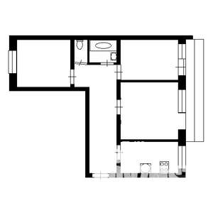 3-к квартира, вторичка, 68м2, 8/12 этаж
