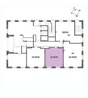2-к квартира, вторичка, 48м2, 1/14 этаж