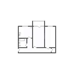 2-к квартира, вторичка, 46м2, 2/5 этаж