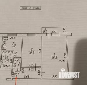 2-к квартира, вторичка, 45м2, 2/5 этаж