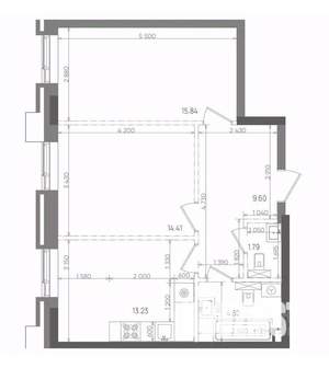 2-к квартира, вторичка, 59м2, 4/14 этаж