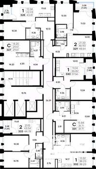 2-к квартира, строящийся дом, 49м2, 12/20 этаж