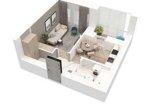 1-к квартира, строящийся дом, 34м2, 9/23 этаж
