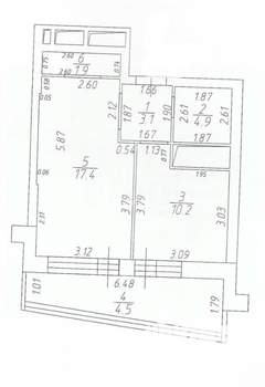 1-к квартира, вторичка, 42м2, 2/19 этаж