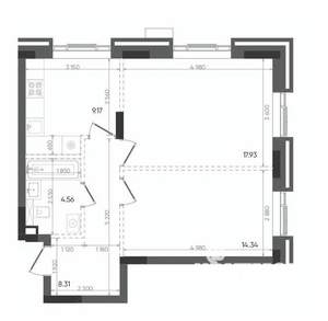 2-к квартира, вторичка, 54м2, 5/22 этаж