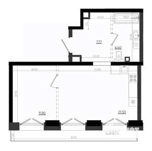 1-к квартира, вторичка, 49м2, 14/19 этаж