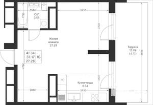 1-к квартира, вторичка, 41м2, 11/24 этаж