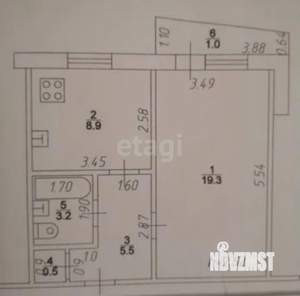 1-к квартира, вторичка, 38м2, 1/9 этаж