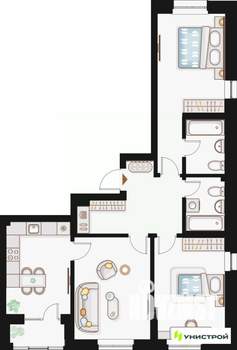 3-к квартира, вторичка, 81м2, 17/20 этаж