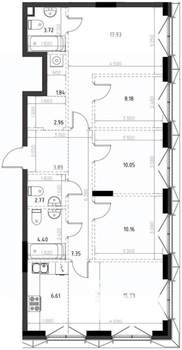 3-к квартира, вторичка, 95м2, 13/15 этаж
