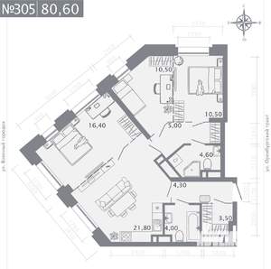 3-к квартира, вторичка, 81м2, 15/25 этаж